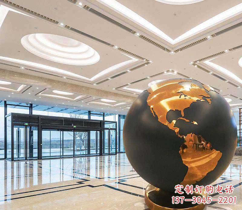 泸州不锈钢地球仪雕塑精美绝伦