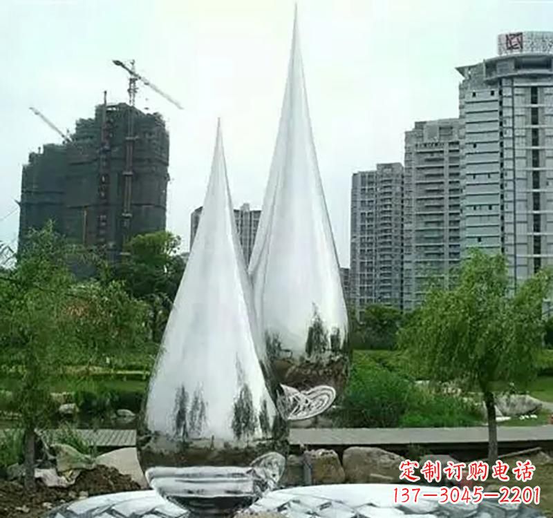 泸州不锈钢水滴拱门雕塑