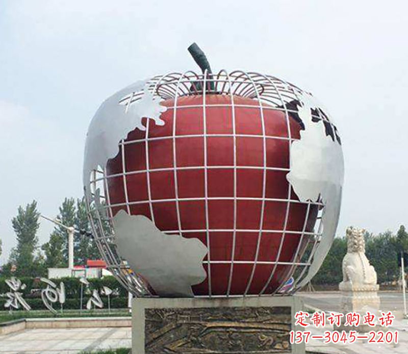 泸州不锈钢水果雕塑艺术品精美绝伦