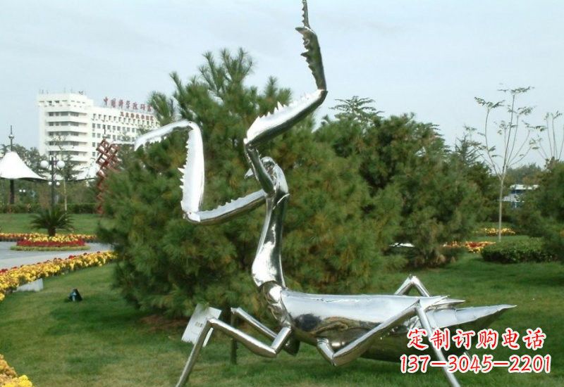 泸州不锈钢螳螂雕塑艺术的精美结晶