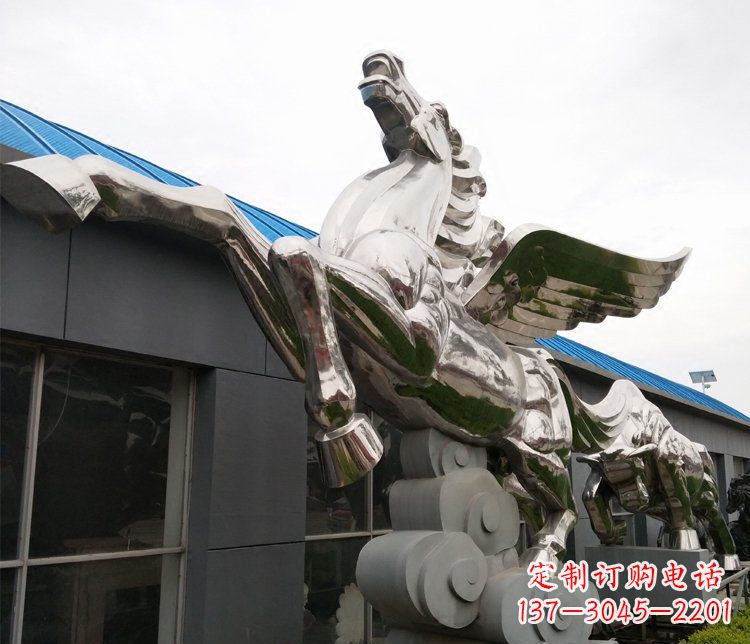 泸州不锈钢飞马城市雕塑展现城市精神
