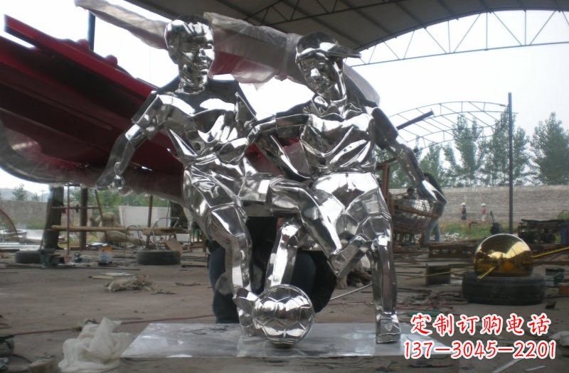 泸州不锈钢足球雕塑精美的艺术品