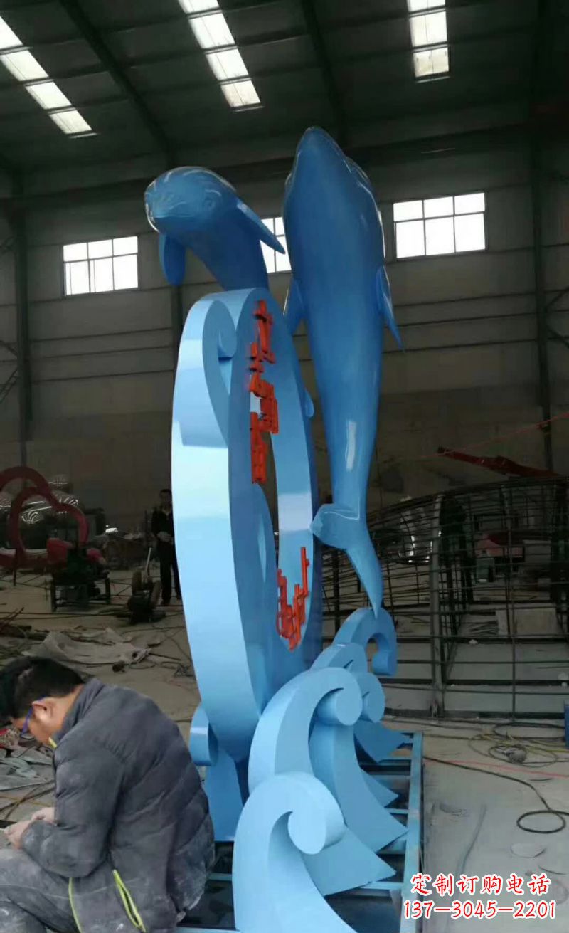 泸州不锈钢海豚雕塑精致优雅的艺术品
