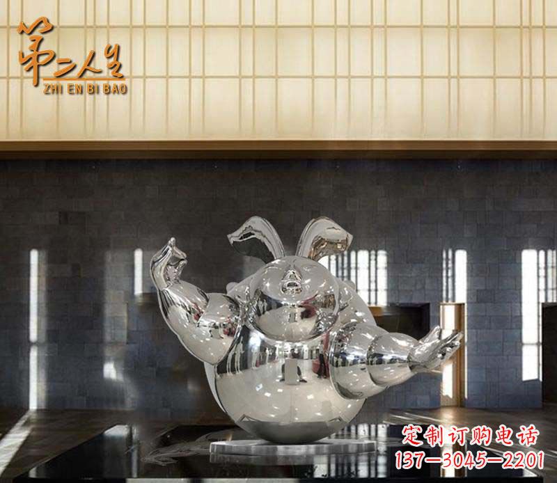 泸州不锈钢兔子雕塑——精致雕刻的艺术品