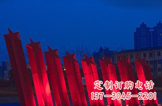 泸州不锈钢五角星雕塑铸就永恒之美