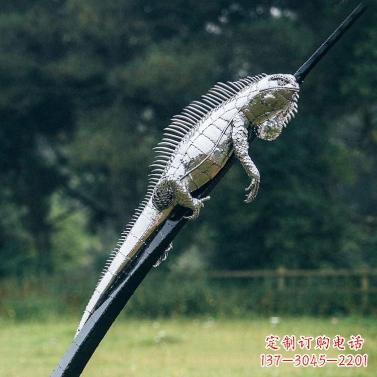 泸州不锈钢蜥蜴雕塑艺术的精美体现