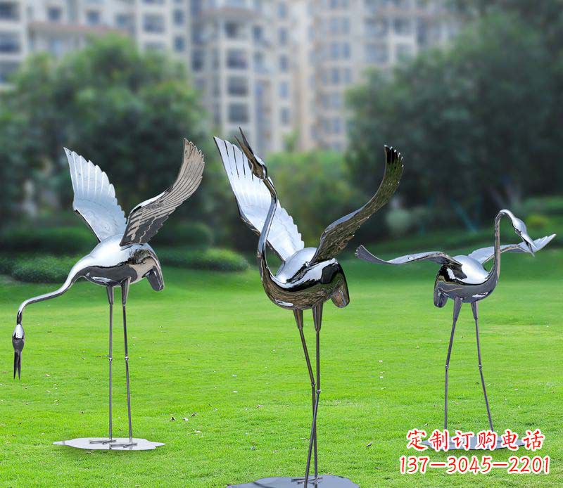 泸州不锈钢仙鹤雕塑展现传统文化风采