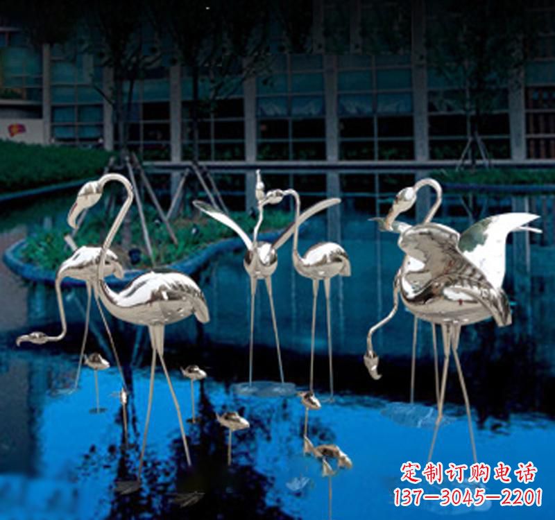 泸州不锈钢仙鹤雕塑汇聚自然之美