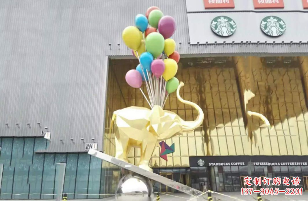 泸州小象踩球不锈钢雕塑的魅力