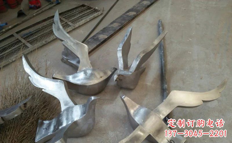 泸州精美的不锈钢小型鸽子雕塑
