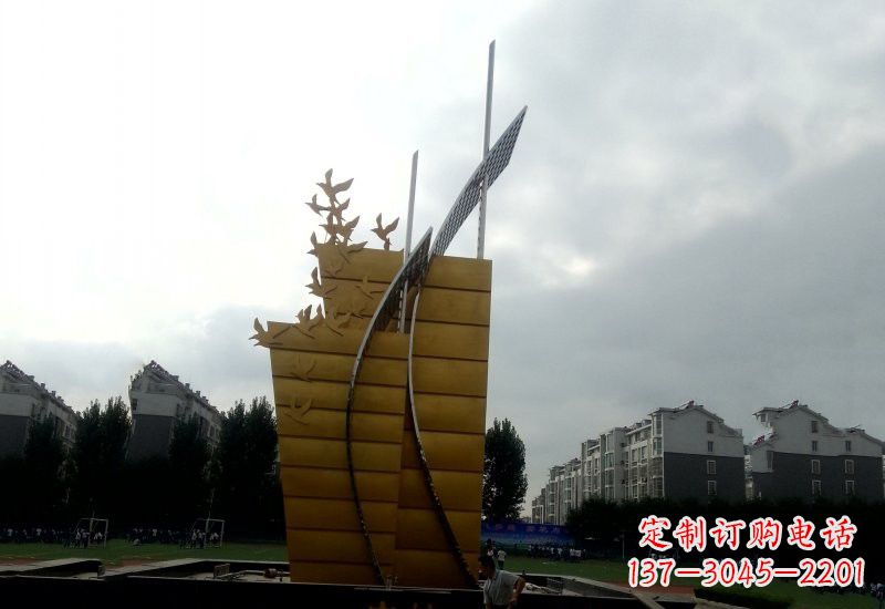 泸州不锈钢校园帆船雕塑引领新时代