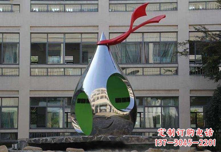 泸州不锈钢校园水滴雕塑