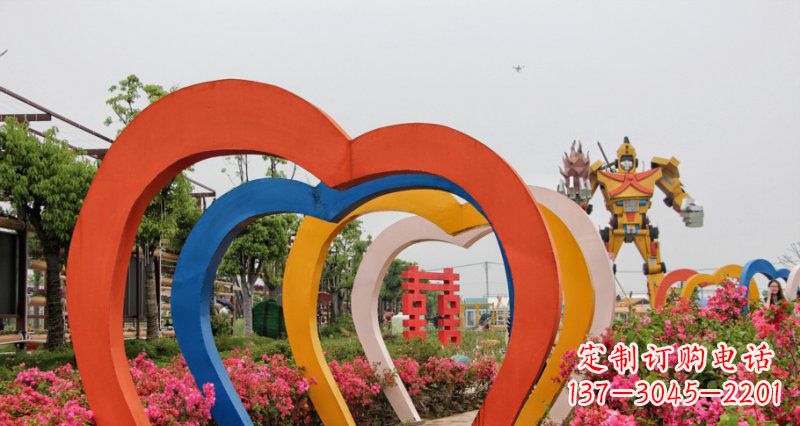 泸州不锈钢心形拱门雕塑——浪漫之门