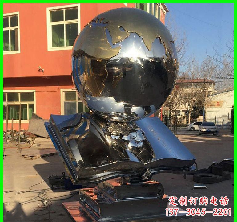 泸州不锈钢学校艺术书籍雕塑