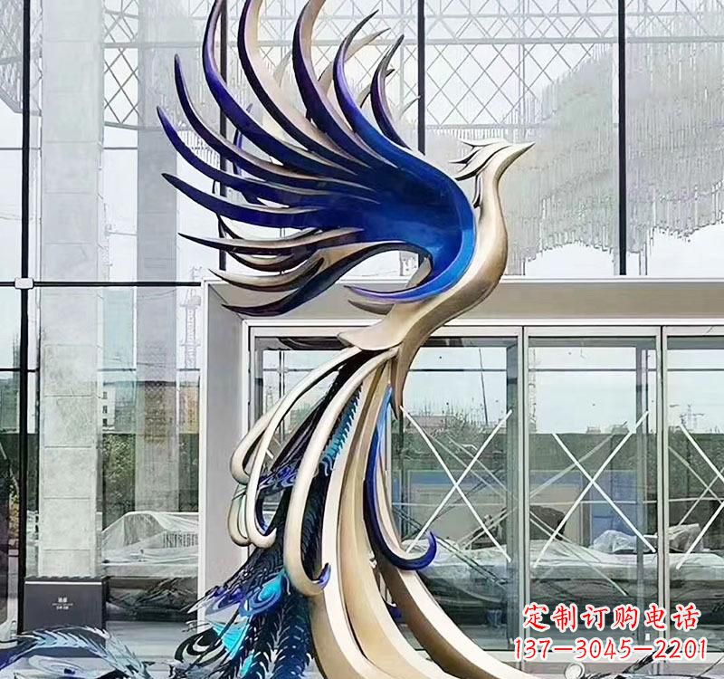泸州不锈钢艺术凤凰雕塑——璀璨夺目的艺术之美