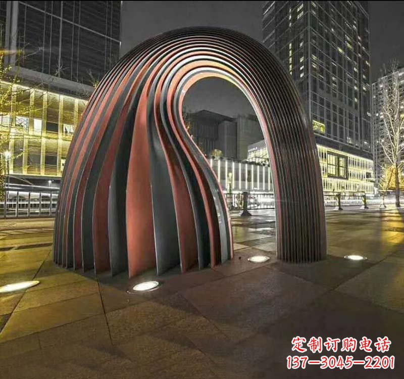 泸州不锈钢异形拱门雕塑精致古典风格