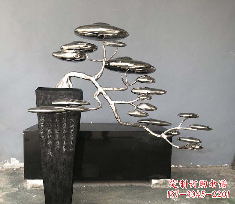 泸州不锈钢迎客松雕塑雕塑带来的美丽