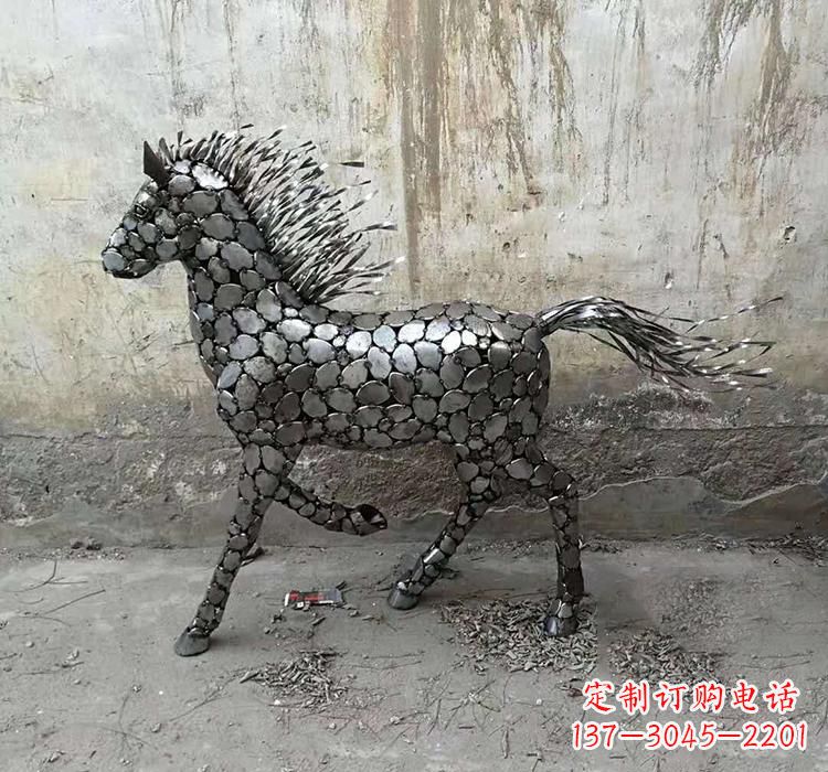 泸州不锈钢园林动物马雕塑