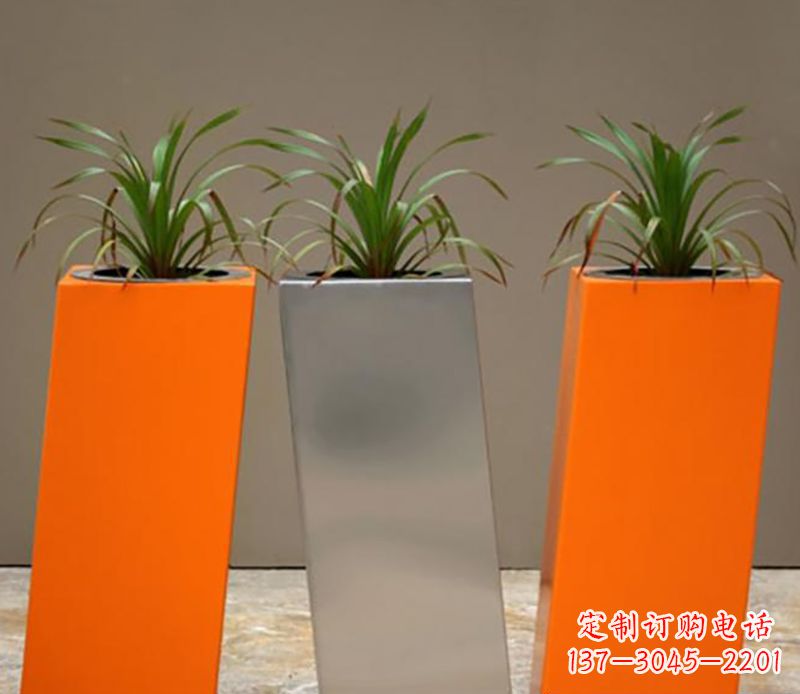 泸州不锈钢花盆雕塑一种全新的视觉体验