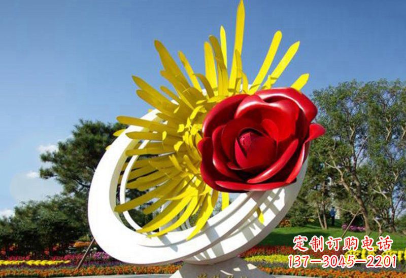 泸州不锈钢玫瑰花雕塑——给城市景观带来美丽