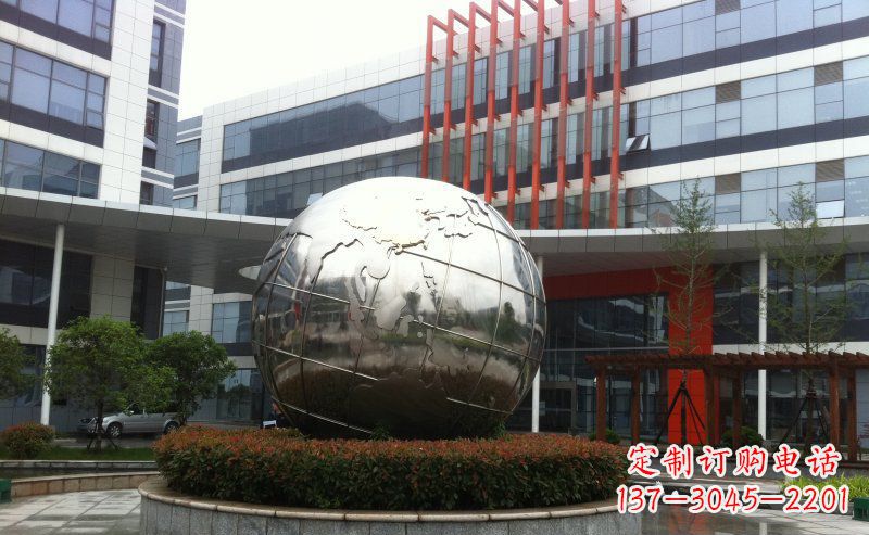 泸州不锈钢圆球地球雕塑描绘地球的美丽