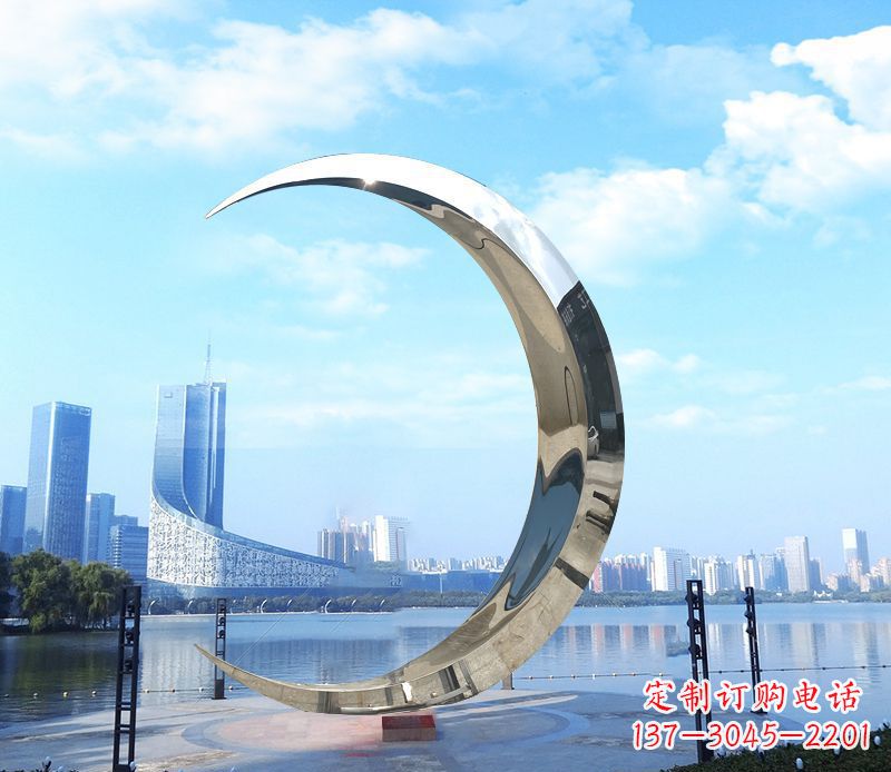 泸州不锈钢月亮雕塑象征着美丽的月亮