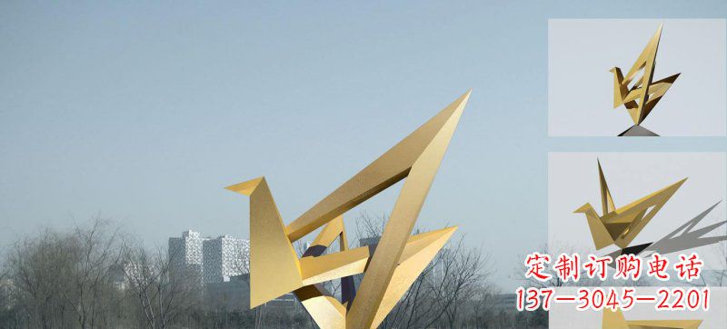 泸州不锈钢仙鹤雕塑灵动的艺术符号