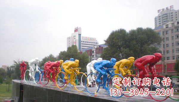 泸州不锈钢自行车雕塑激情与美感的结合