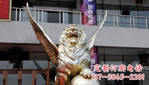 泸州铜雕狮子西洋狮子的精美雕塑