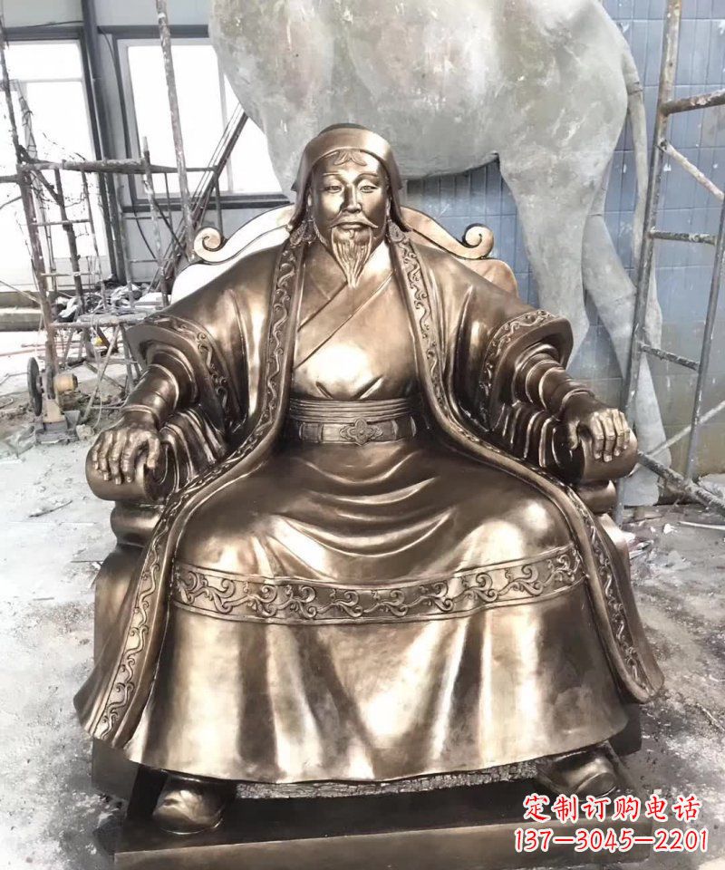 泸州成吉思汗铜雕——象征着蒙古强大力量
