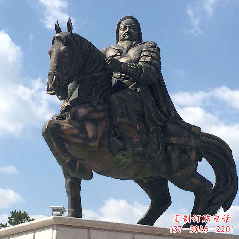 泸州成吉思汗驰骋铜像象征着不朽的传奇