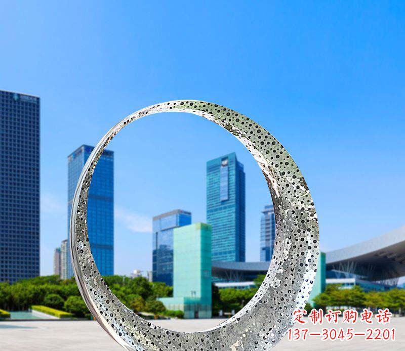 泸州美丽圆环——不锈钢灯饰雕塑