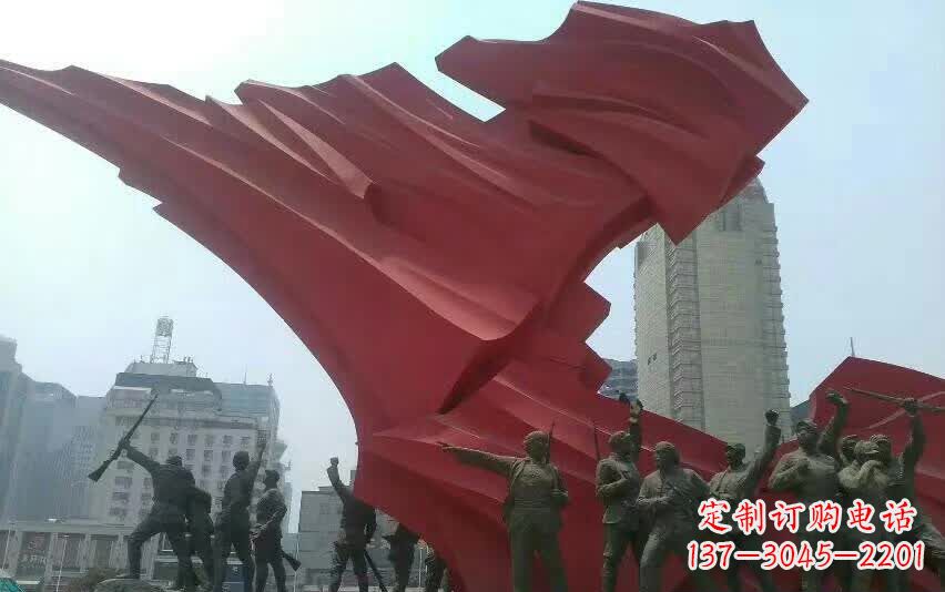泸州大型不锈钢红军雕塑——见证历史荣光