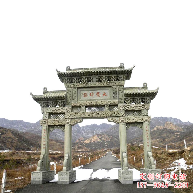 泸州三门石牌坊雕塑——古韵依旧