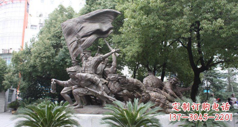 泸州革命战士的英勇雕塑