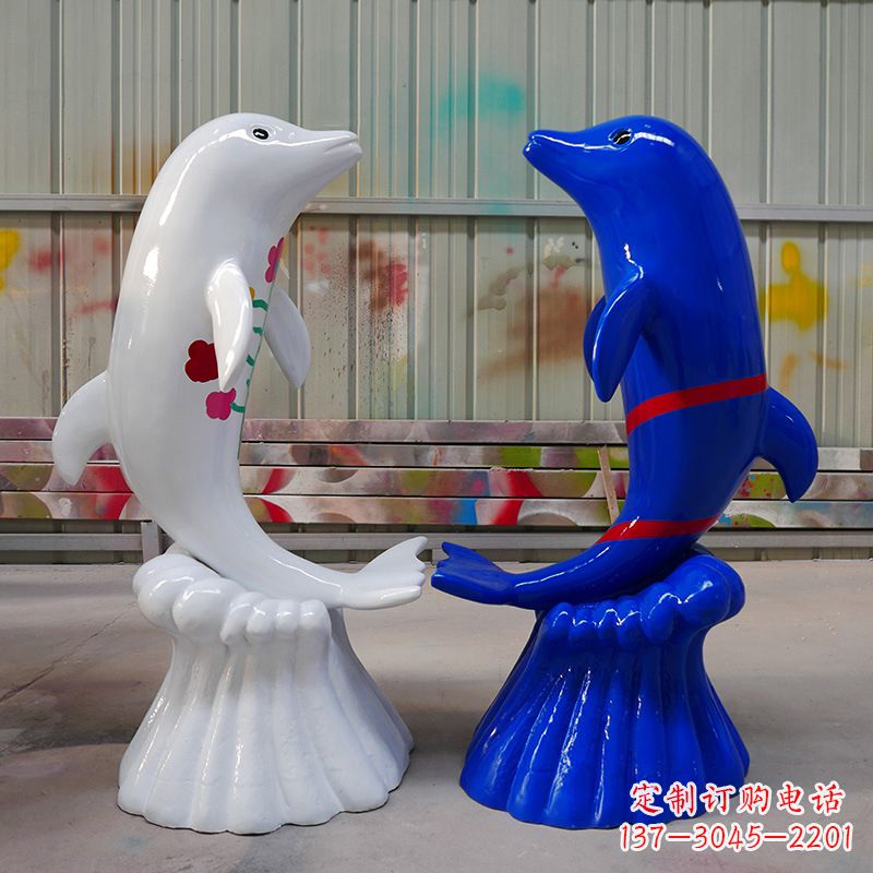 泸州海豚雕塑美丽的景观装置