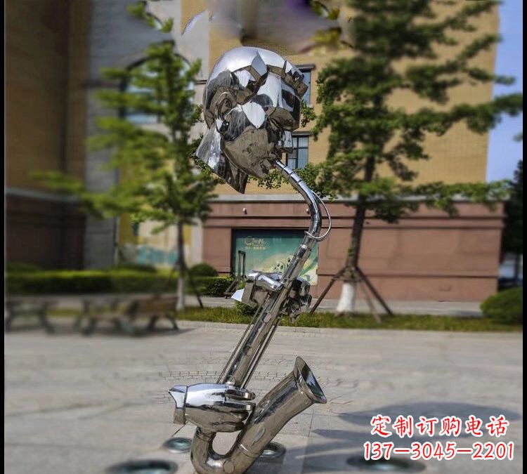 泸州不锈钢萨克斯雕塑——展示音乐家的精神