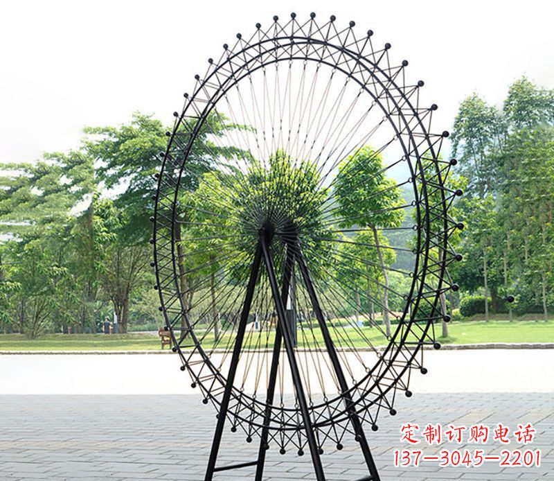 泸州不锈钢摩天轮雕塑视觉与空间的结合