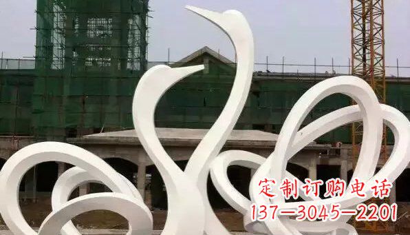 泸州不锈钢天鹅雕塑给人以美丽的感受