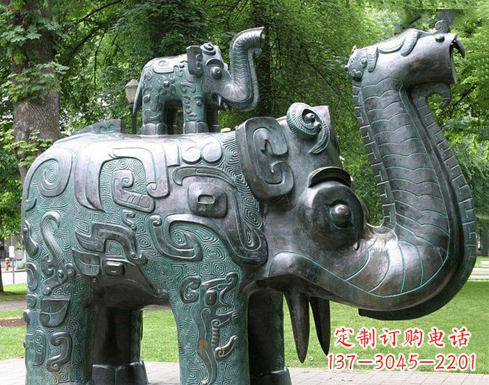 泸州抽象大象铜雕