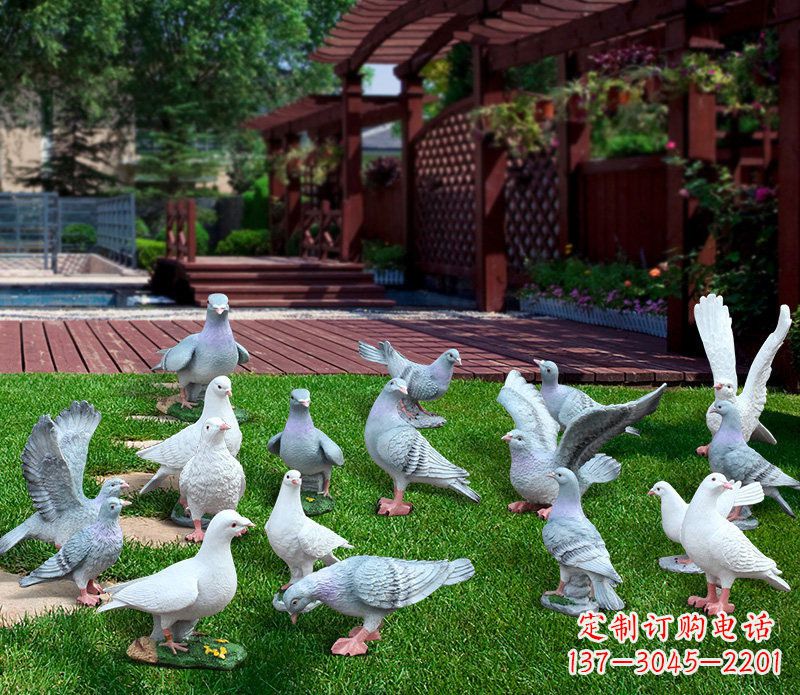 泸州抽象鸽子雕塑象征着和平的艺术作品