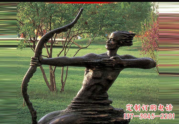 泸州抽象后羿射日铜雕