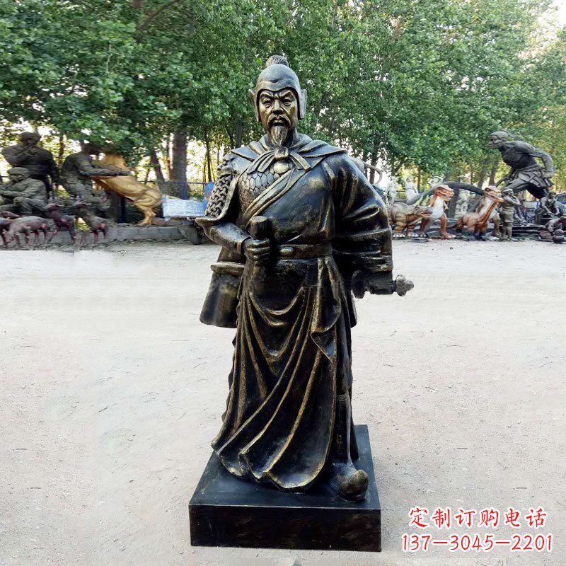 泸州李靖--初唐著名人物仿铜雕塑像