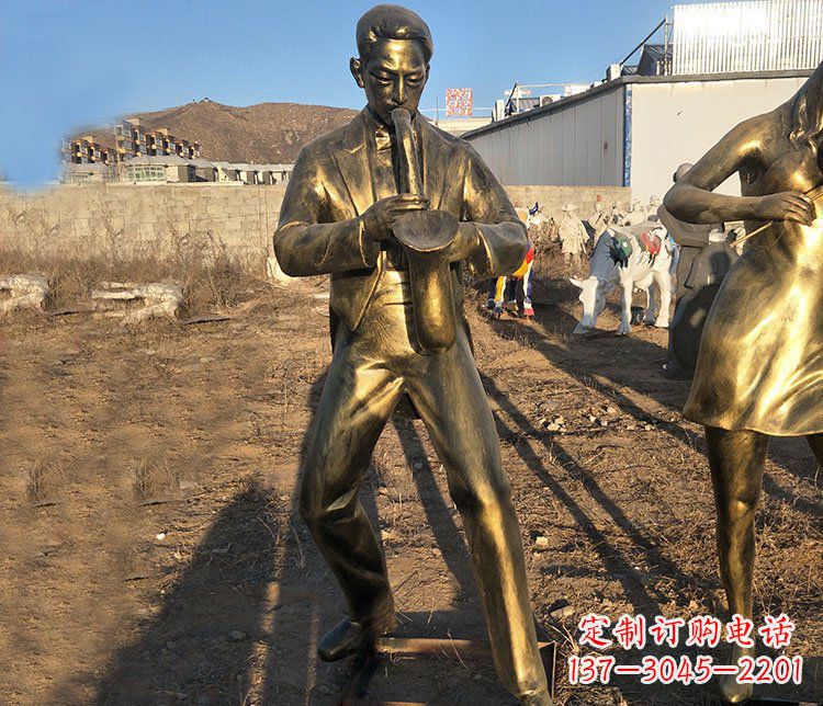 泸州铜雕萨克斯风音乐人物