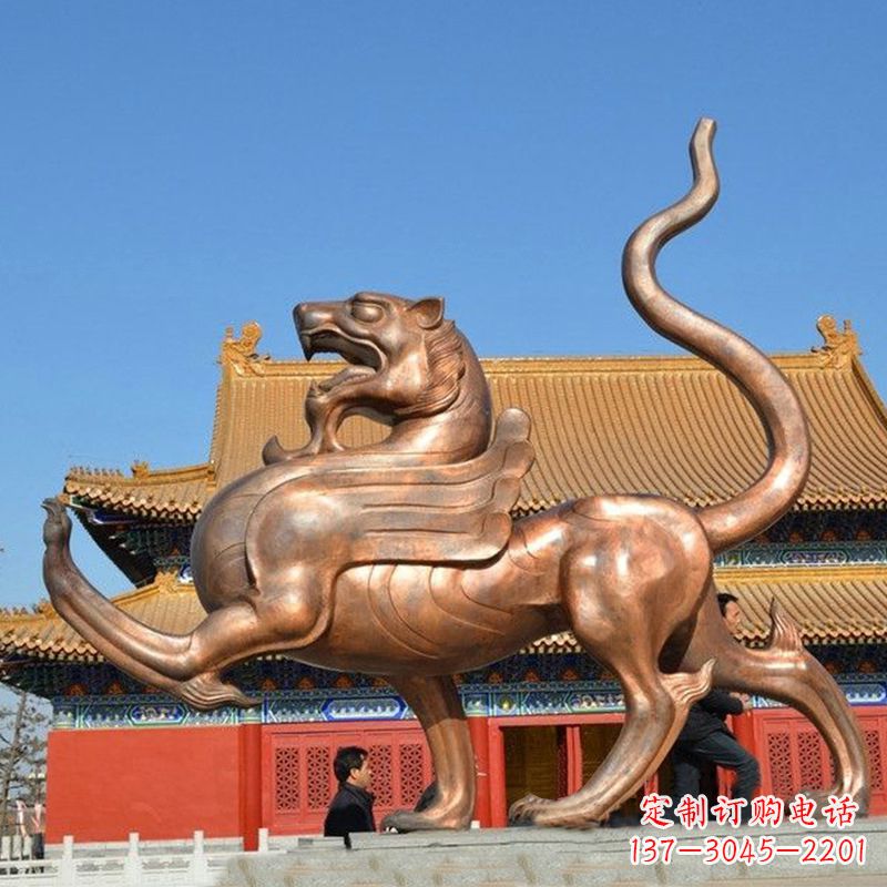 泸州传统文化动物雕塑纯铜白虎雕塑