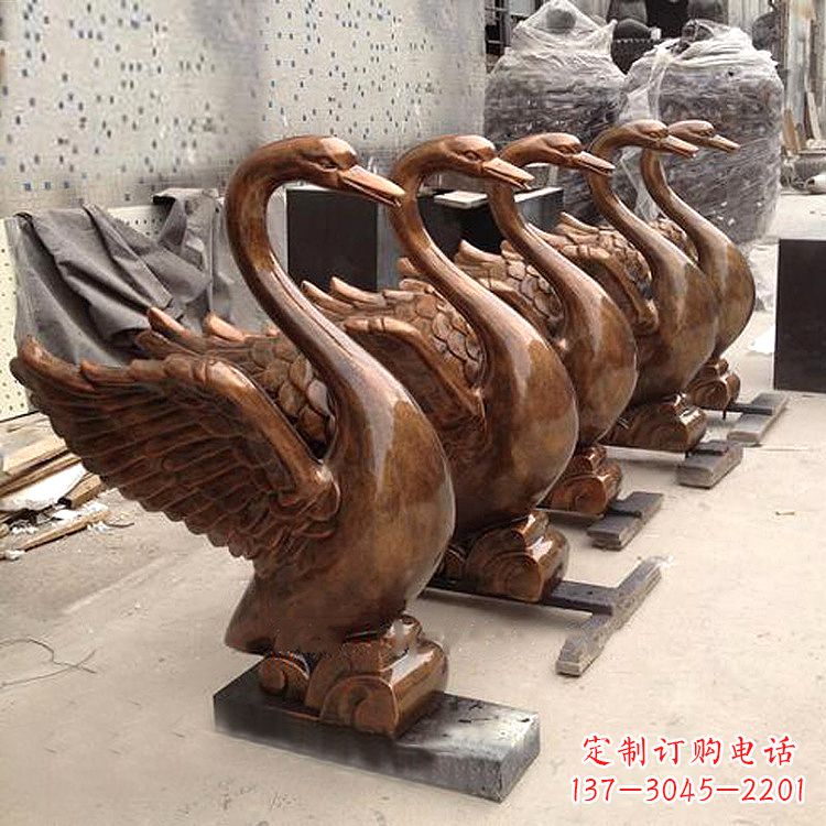 泸州纯铜喷水天鹅雕塑