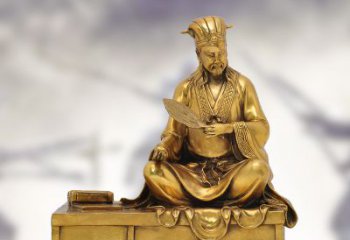 泸州纯铜诸葛亮雕塑象征中国智慧