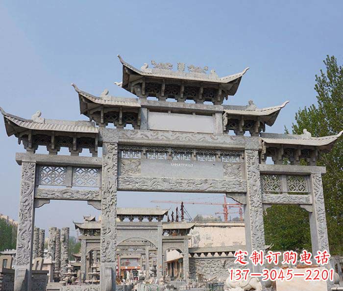 泸州大理石牌坊雕塑传承中国古典文化