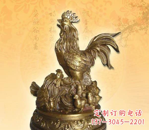 泸州打鸣的公鸡铜雕