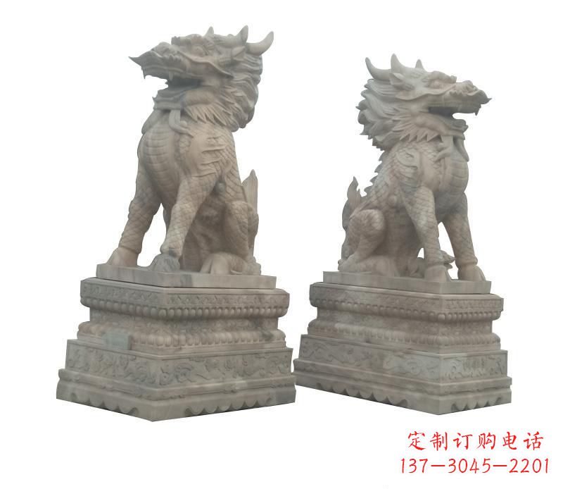 泸州大理石麒麟神秘之门的守护者